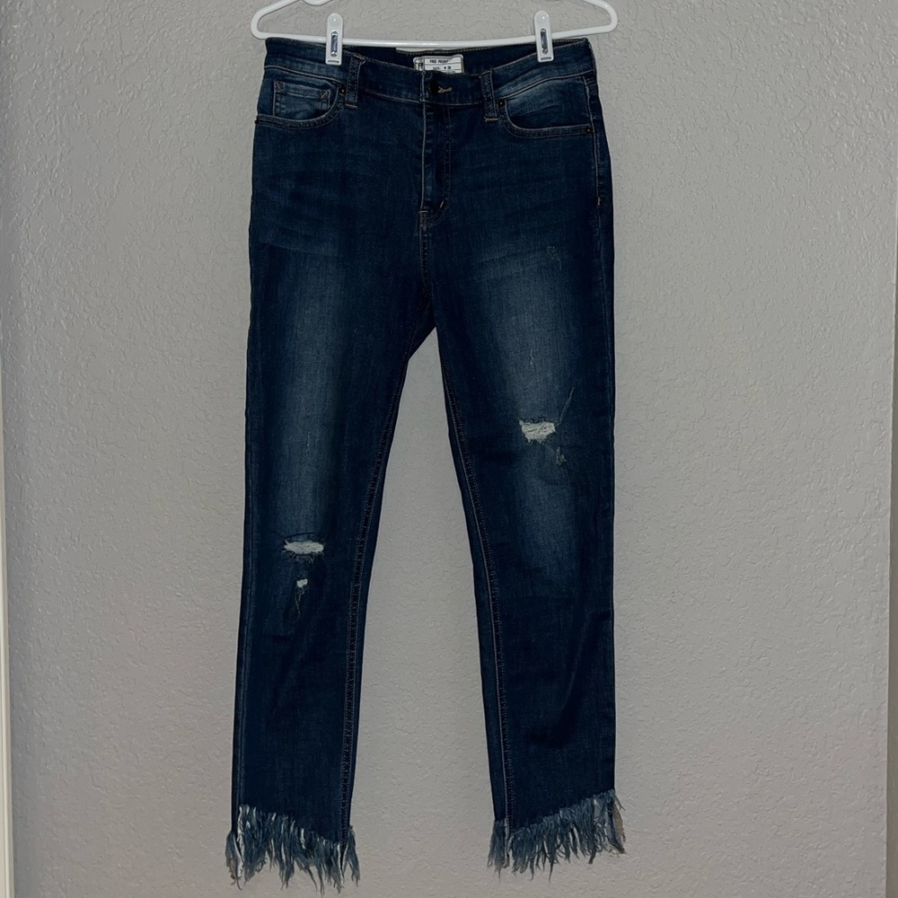 Free People Frayed Skinny Jeans